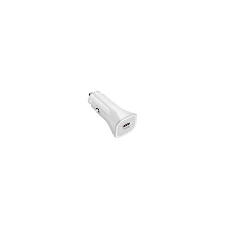 Cargador de coche USB-C carga rápida 20W blanco