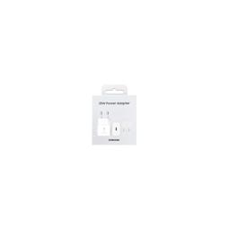 Samsung cargador de red original USB-C GAN carga rápida PD 25W (EP-T2510XWEGEU) + cable USB-C a USB-C blanco