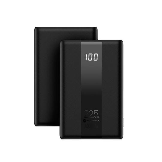 Batería externa universal 10.000mAh, carga rápida PD 22,5W, USB-C + 2x USB 3.0 negro