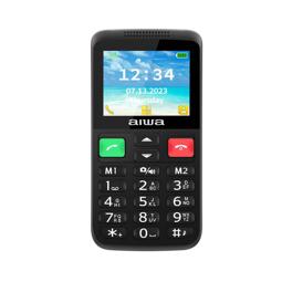 Teléfono móvil Aiwa FPH-S200-4G para personas mayores, doble SIM, negro