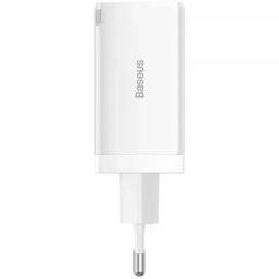 Baseus GaN5 Pro cargador carga rápida 2xUSB-C+1xUSB 65W blanco