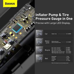 Baseus Super Mini Inflator compresor de aire portátil 150 PSI 30 l/min