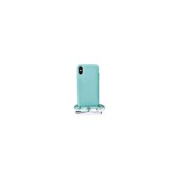 Funda colgante con cuerda para iPhone 11 Pro silicona premium turquesa