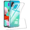 Protector cristal templado + funda silicona Samsung Galaxy A71 transparente