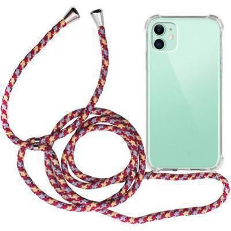 Funda colgante con cuerda para iPhone XS Max burdeos y azul