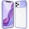 Carcasa iPhone 11 Pro híbrida con protector de cámara deslizante morado