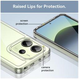 Carcasa Xiaomi Redmi Note 14 hybrid (bumper + trasera transparente) transparente
