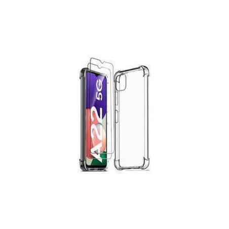 Protector cristal templado + Carcasa Hibrida Samsung Galaxy A22 5G