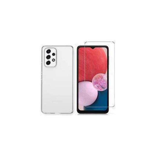 Protector cristal templado + Carcasa Hibrida Samsung Galaxy A13 4G