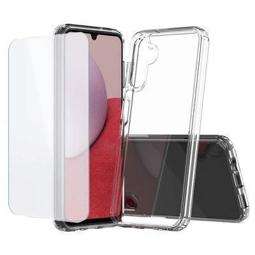 Protector cristal templado + carcasa híbrida Samsung Galaxy A14 4G / A14 5G transparente