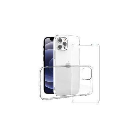 Protector cristal templado + carcasa híbrida iPhone 13 Pro Max transparente