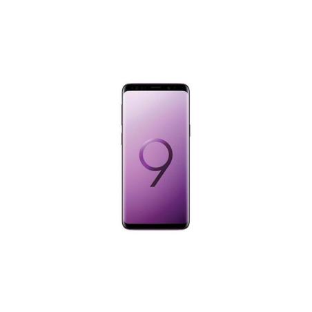 Maqueta original Samsung Galaxy S9 con simulación de pantalla encendida, color morado