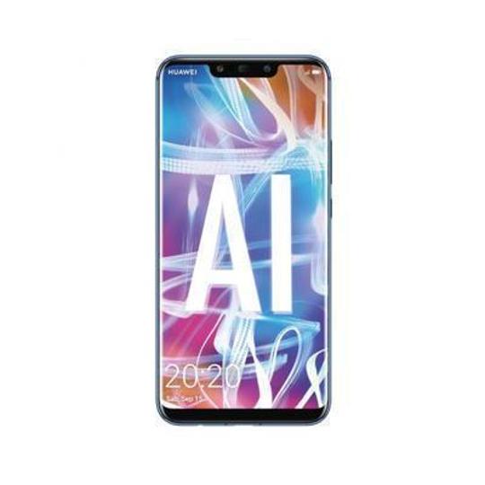 Maqueta original Huawei Mate 20 Lite con simulación de pantalla encendida, color azul