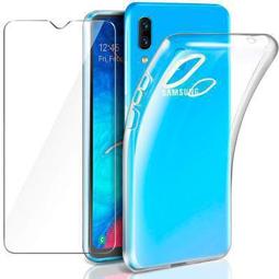 Protector cristal templado + funda silicona Samsung Galaxy A30