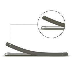 Funda silicona iPhone 7 plus / 8 plus, alta protección, inserciones símil fibra de carbono gris