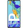 Maqueta original Huawei P30 con simulación de pantalla encendida, color azul
