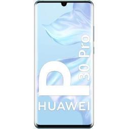Maqueta original Huawei P30 Pro con simulación de pantalla encendida, color blanco