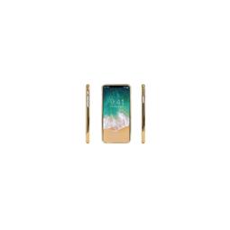 Carcasa iPhone X / XS hybrid (bumper + trasera transparente) efecto metálico dorado