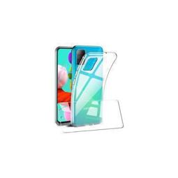 Protector cristal templado + Carcasa Hibrida Samsung Galaxy A51 transparente