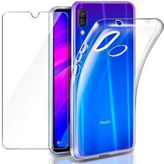Protector cristal templado + funda silicona Xiaomi Redmi 7