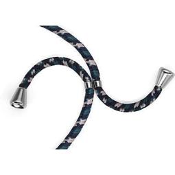 Funda colgante con cuerda para iPhone XS Max verde y negro