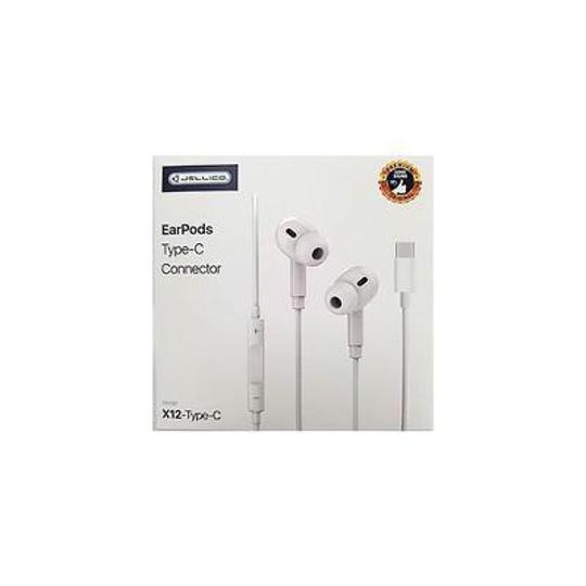 Manos libres estéreo Jellico X12 USB-C blanco
