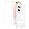 Protector cristal templado + carcasa híbrida Oppo A57 4G / A57s transparente
