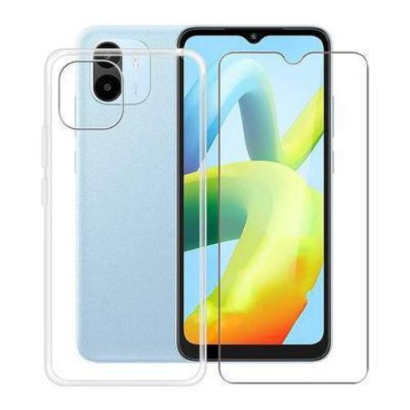 Protector cristal templado + carcasa híbrida Xiaomi Redmi A1 transparente