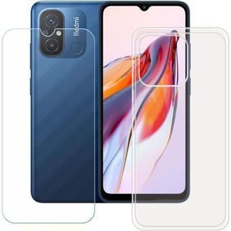 Protector cristal templado + carcasa híbrida Xiaomi Redmi 12C transparente