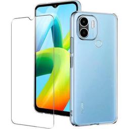 Protector cristal templado + carcasa híbrida Xiaomi Redmi A1 Plus transparente