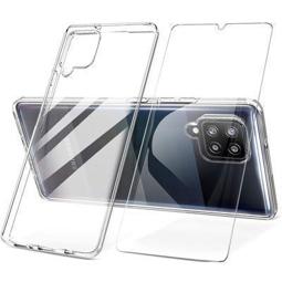 Protector cristal templado + funda silicona Samsung Galaxy A42 5G transparente