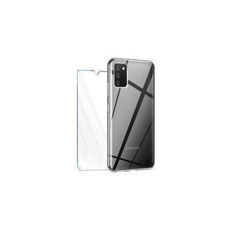 Protector cristal templado + Funda Silicona Samsung Galaxy A02s / A03s