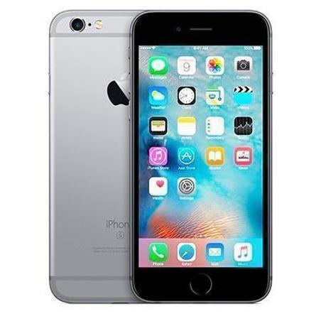 Maqueta de iPhone 6S Plus de alta calidad con simulación de pantalla encendida. Color gris.