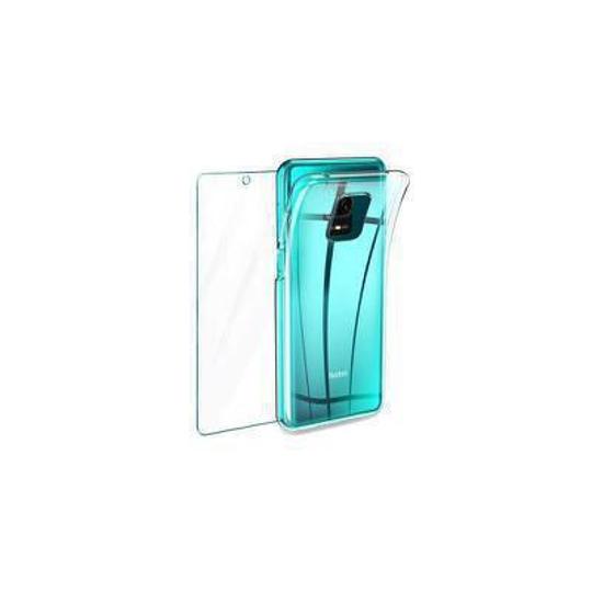 Protector cristal templado + funda silicona Xiaomi Redmi Note 9s / Note 9 Pro transparente