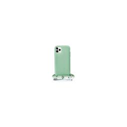 Funda colgante con cuerda para iPhone 12 mini silicona premium verde