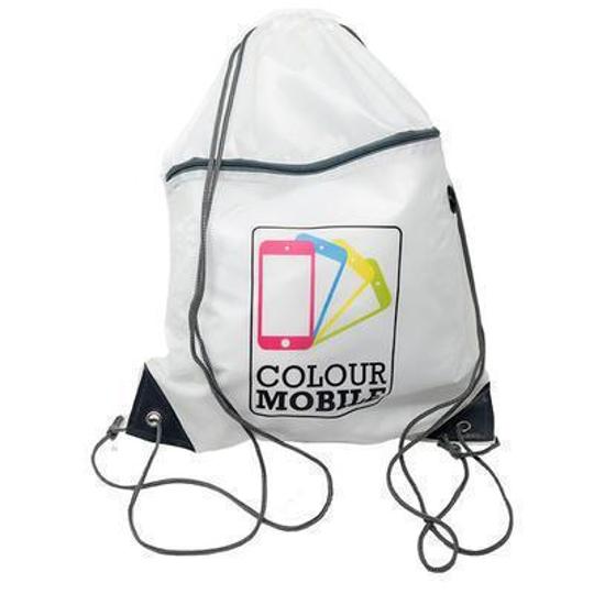 Mochila de cordones con personalización COLOURMOBILE blanco