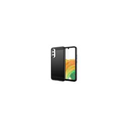 Funda silicona Samsung Galaxy A54 5G, alta protección e inserciones símil a fibra de carbono negro