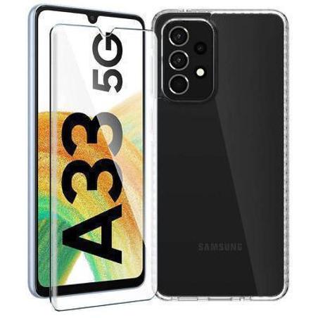 Protector cristal templado + carcasa híbrida Samsung Galaxy A33 5G