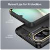 Funda silicona Xiaomi Redmi A5 4G, alta protección e inserciones símil a fibra de carbono negro