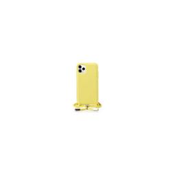 Funda colgante con cuerda para iPhone 12 mini silicona premium amarillo