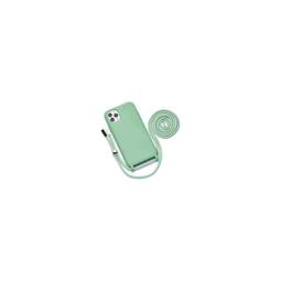 Funda colgante con cuerda para iPhone 11 Pro Max silicona premium verde