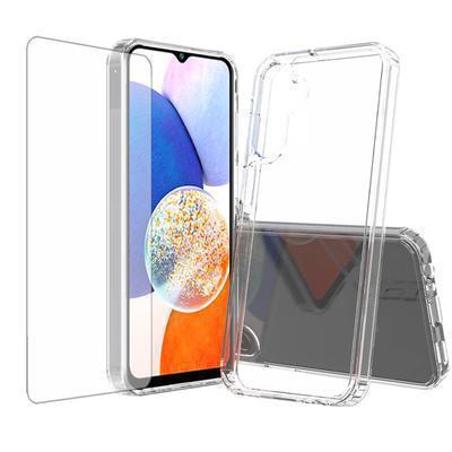 Protector cristal templado + carcasa híbrida Samsung Galaxy A15 4G / A15 5G transparente