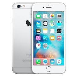 Maqueta de iPhone 6S Plus de alta calidad con simulación de pantalla encendida. Color plata.