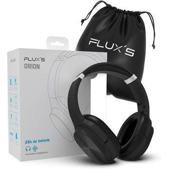 Auriculares inalámbricos Flux's Orion Bluetooth 5.0, Admite tarjeta MicroSD, Radio FM, color negro