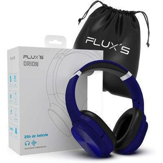 Auriculares inalámbricos Flux's Orion Bluetooth 5.0, Admite tarjeta MicroSD, Radio FM, color azul