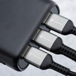 Power bank 20.000 mAh con carga rápida PD 22,5 W – USB-C y 3 puertos USB negro