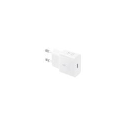 Samsung cargador de red original USB-C GAN carga rápida PD 25W (EP-T2510XWEGEU) + cable USB-C a USB-C blanco