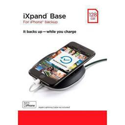 Base de carga y copia de seguridad SanDisk iXpand Base 128GB para iPhone / iPad, conector UK con adaptador