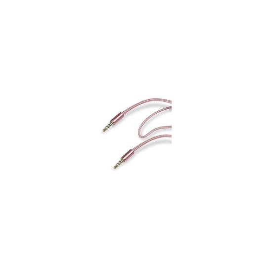 Cable de audio Jack 3,5mm macho-macho Gold Collection rosa