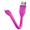Cable de datos SBS mini 12cm microUSB rosa